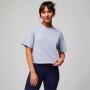Polo Manga Corta Boxy Mujer Classic Grey Heather