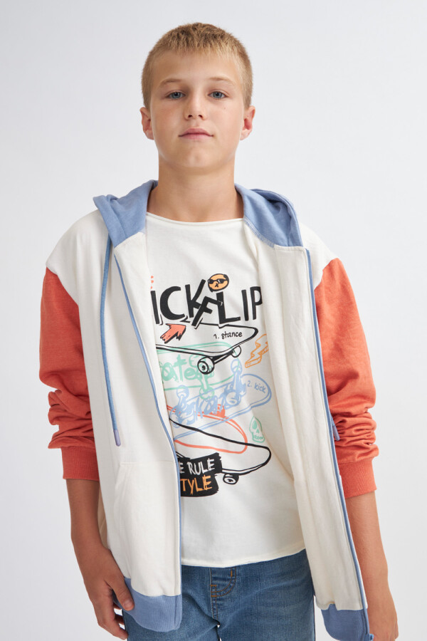 Chaqueta deportiv liviana combinada Combinada Salmón