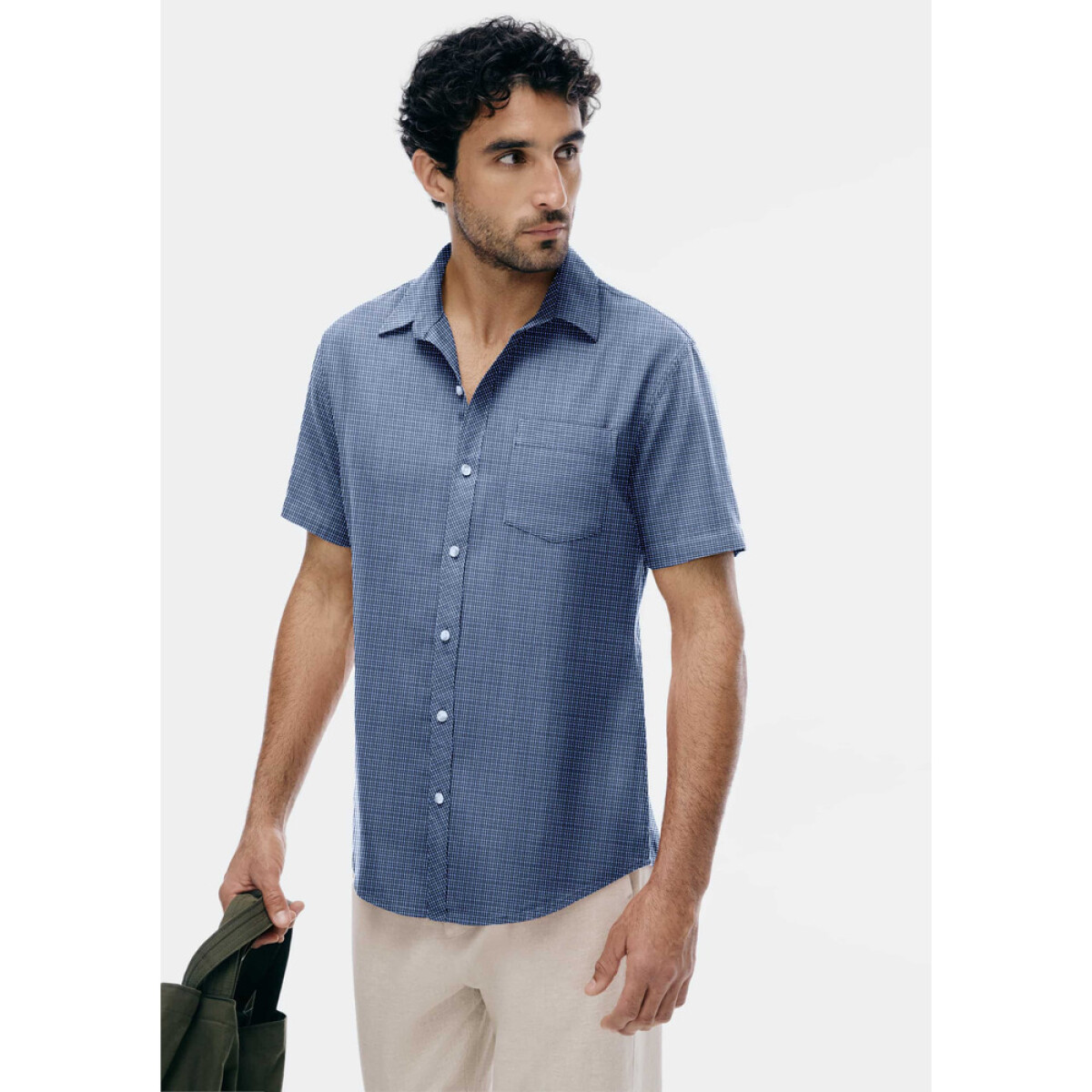 CAMISA MM MASC - AZUL CARIBE/CHUMBO/BLANCO 