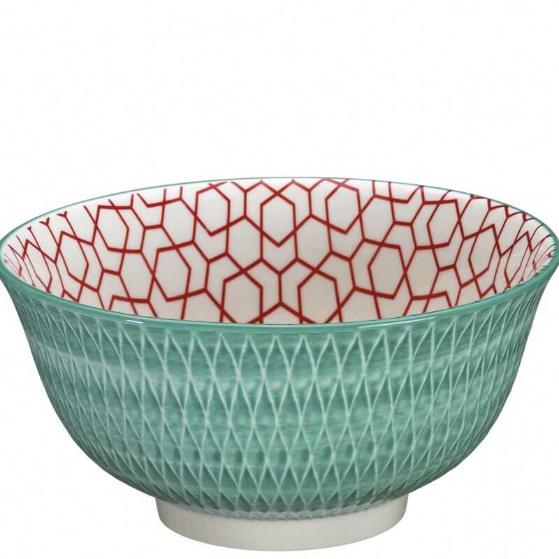 Bowl AMICI rombos turquesas 18 cm Bowl AMICI rombos turquesas 18 cm