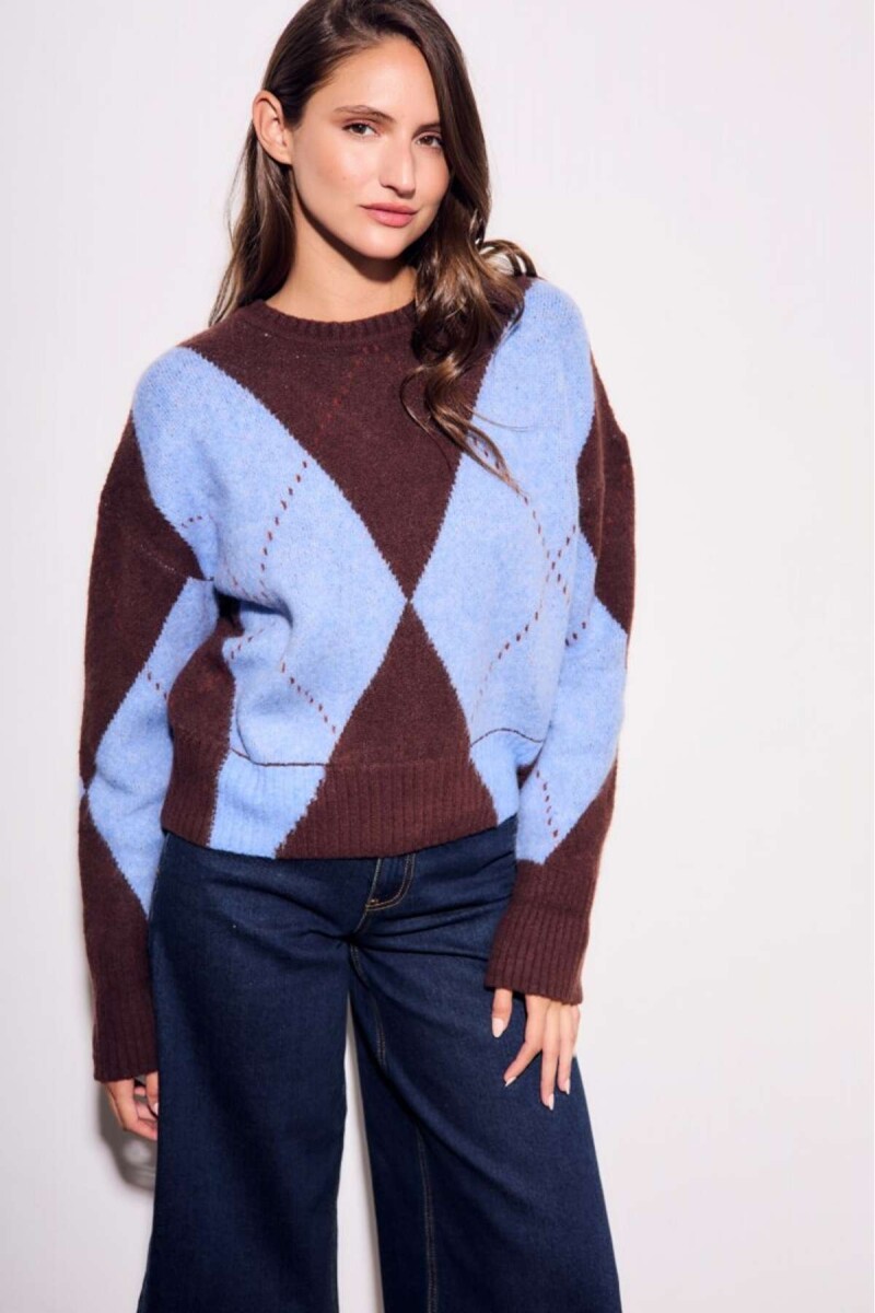 Sweater Rombos - Azul 