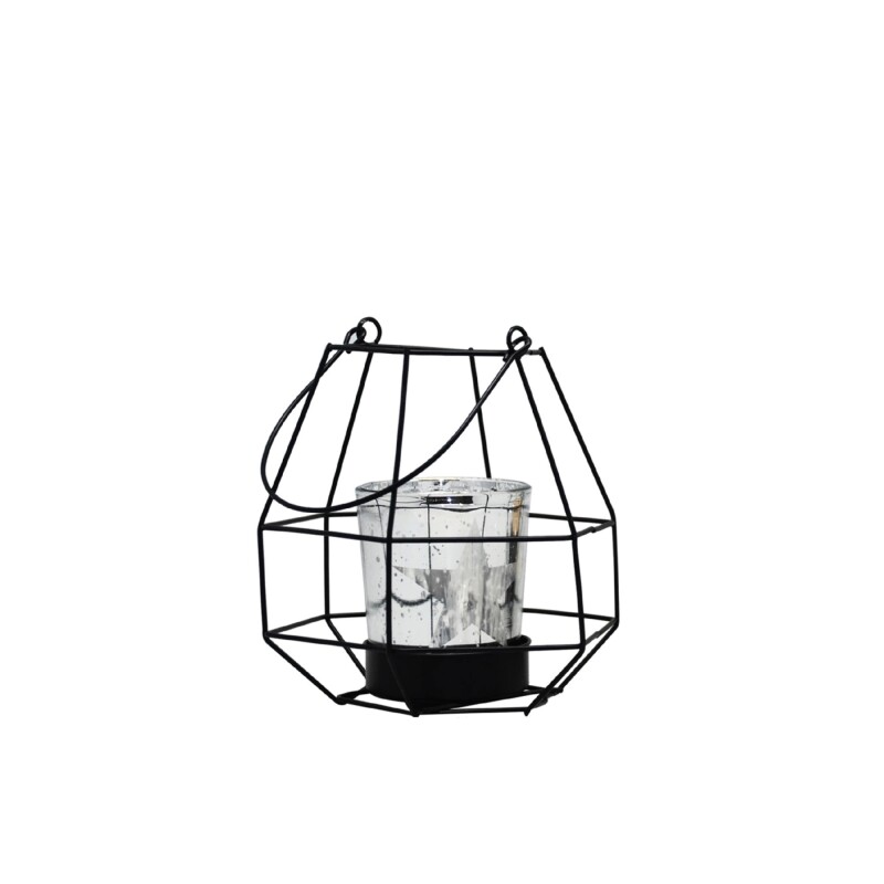PORTA VELA VIDRIO C/SOPORTE METAL 12X12X12CM PLATA PORTA VELA VIDRIO C/SOPORTE METAL 12X12X12CM PLATA