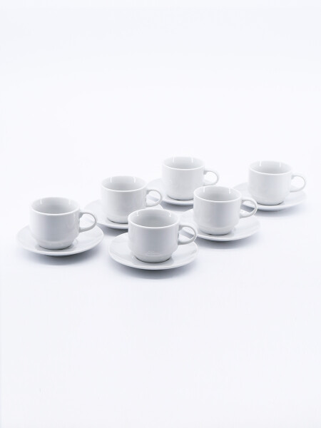 TAZAS CAFÉ CLASIC SET BLANCO