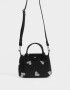 City Cartera Mini City Corazones - Negro