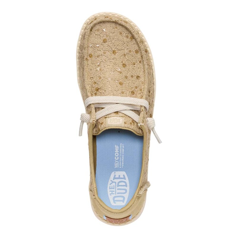 Wendy Sequin Lace Olive Grey