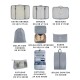 Set Organizador Valija Viaje Almacenamiento Equipaje X9 Unid Gris