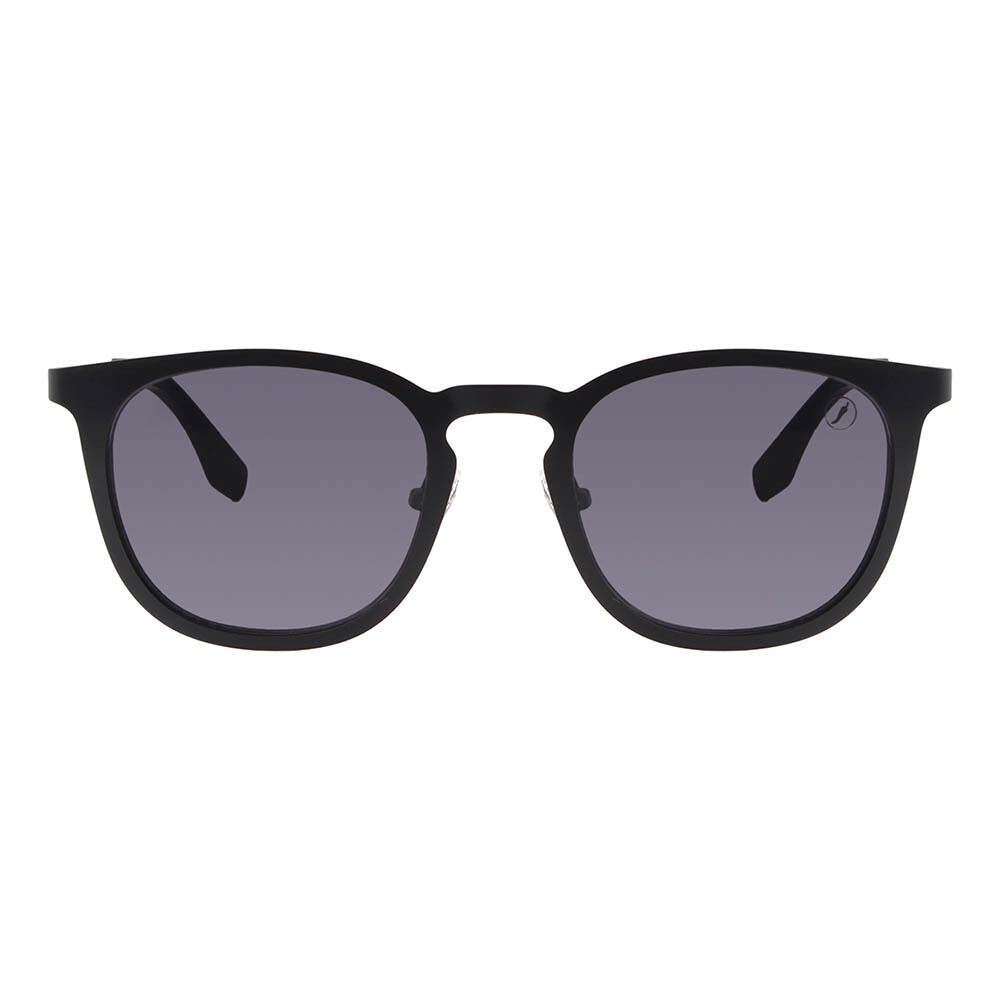 Lentes De Sol One Piece Redondo De Acero Inoxidable Negro/Negro