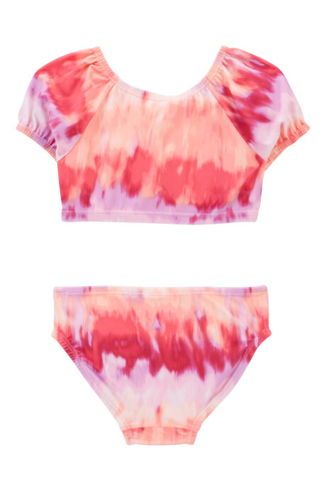 Malla de baño dos piezas con protección UPF 50+ diseño tie-dye Sin color