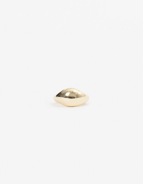 Anillos Medianos y Grandes Metal Anillo Bold De Metal - Dorado