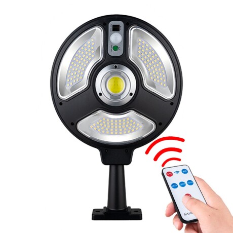 Foco Solar Led Recargable Exterior 460W con Sensor y Control Negro