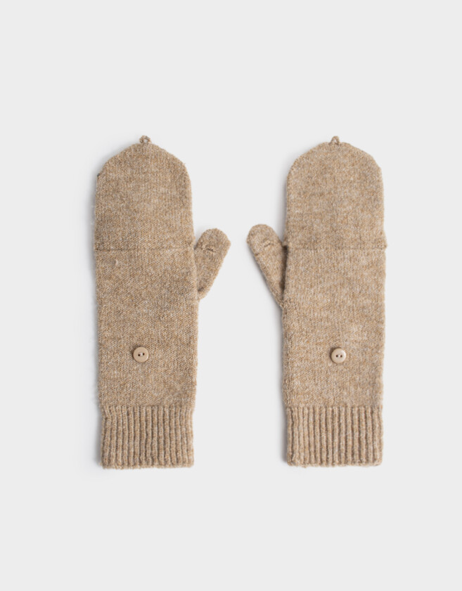 Guantes Varios Guantes Tejidos Mitones - Marron Beige