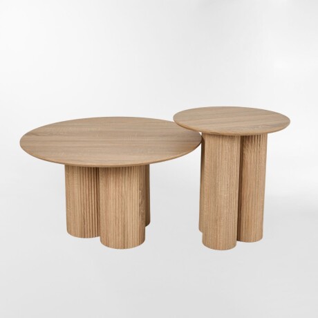 MESA DE CENTRO MONICA SET Roble - CIRCULAR