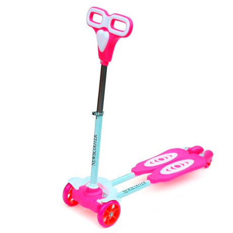Monopatín Tripatín Tijera Regulable 4 Ruedas Infantil Rosa