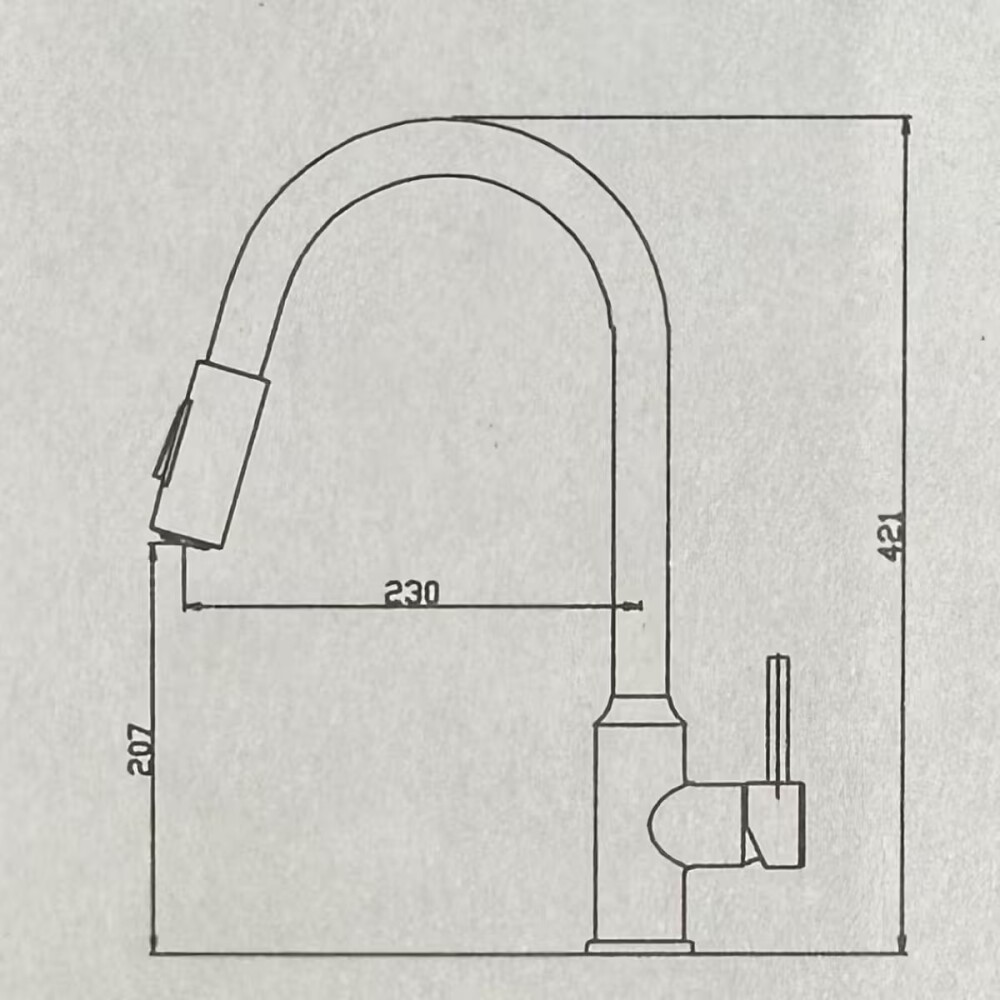 Grifería de Cocina Monocomando de mesada Eon Curvo Extensible Satinado Grifería De Cocina Monocomando De Mesada Eon Curvo Extensible Satinado