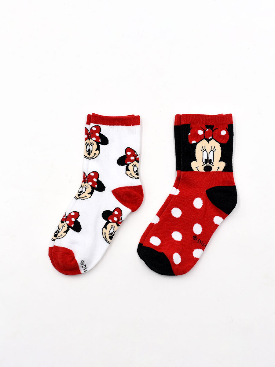 MEDIA INFANTIL DISNEY MINNIE - BLANCO 