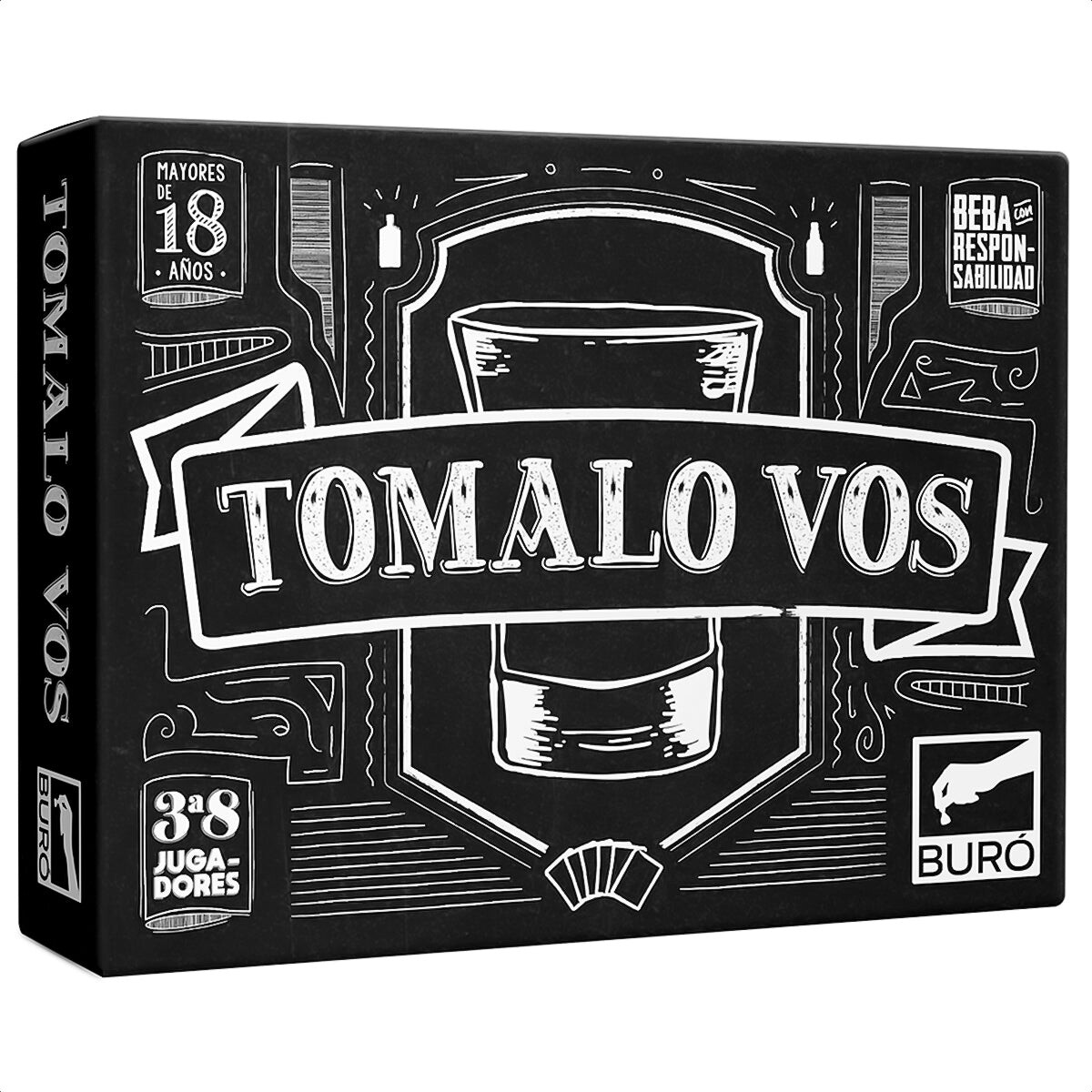 Juego De Mesa Tómalo Vos Cartas 3 A 8 Jugadores Buró 