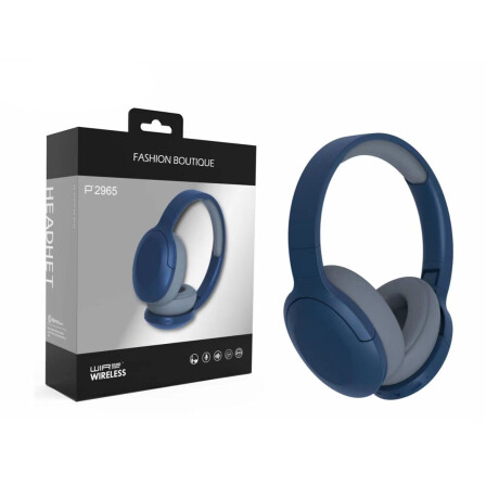 AURICULARES INALAMBRICOS BLUETOOTH VINCHA P2965 AZULES AURICULARES INALAMBRICOS BLUETOOTH VINCHA P2965 AZULES