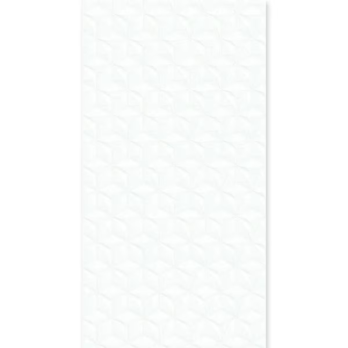 Cerámica De Pared Illusión Estrella Blanco 32x62 Cm Brillante 