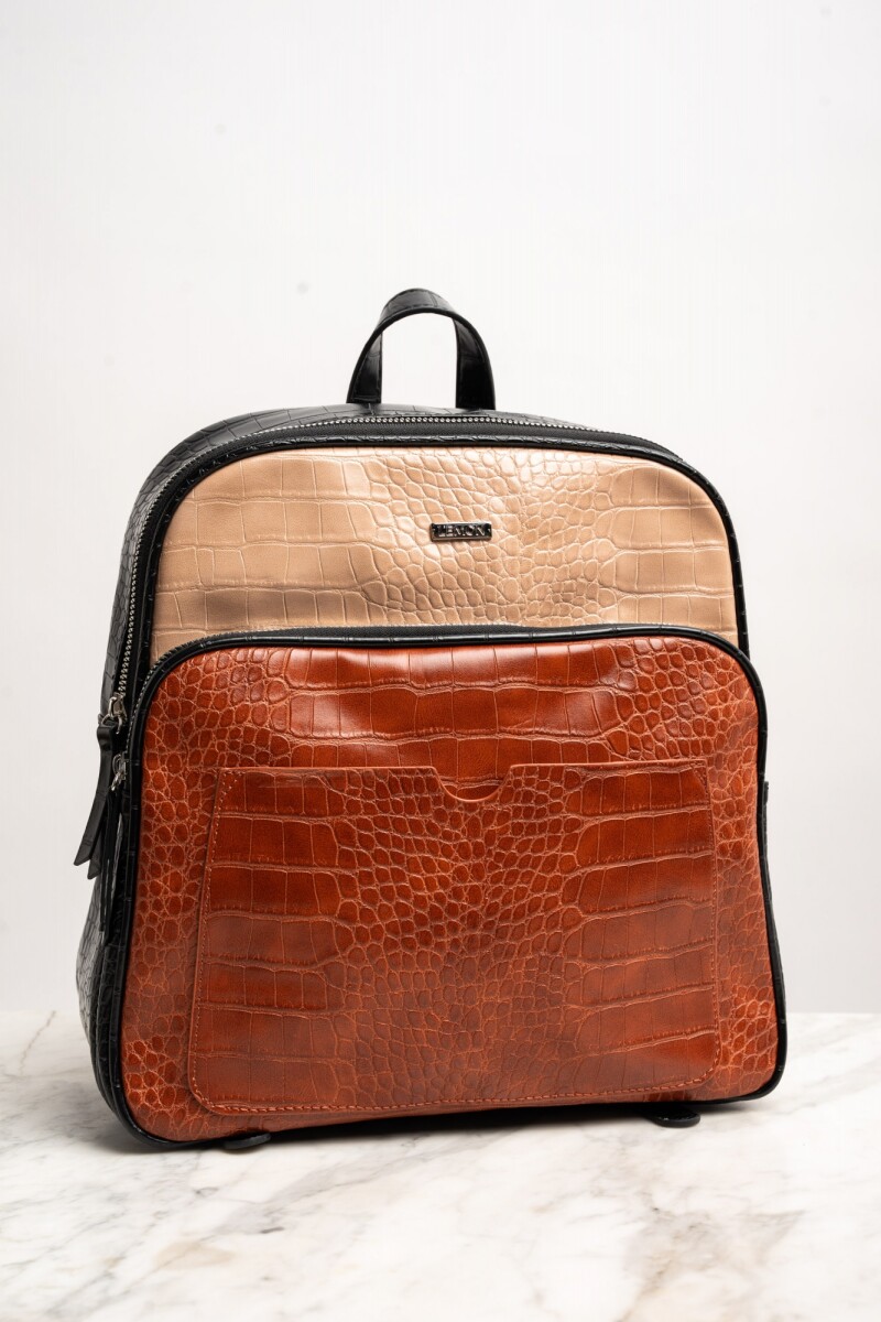 Mochila Midi Combinada Negro