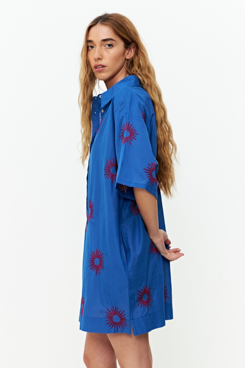 Túnica bordada azul