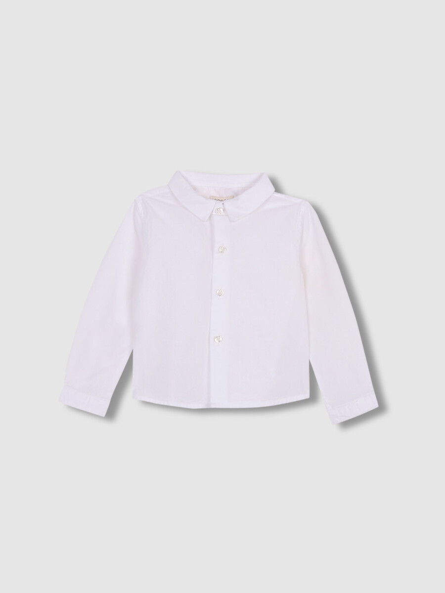 Camisa Cuello Bebe Blanco Optico