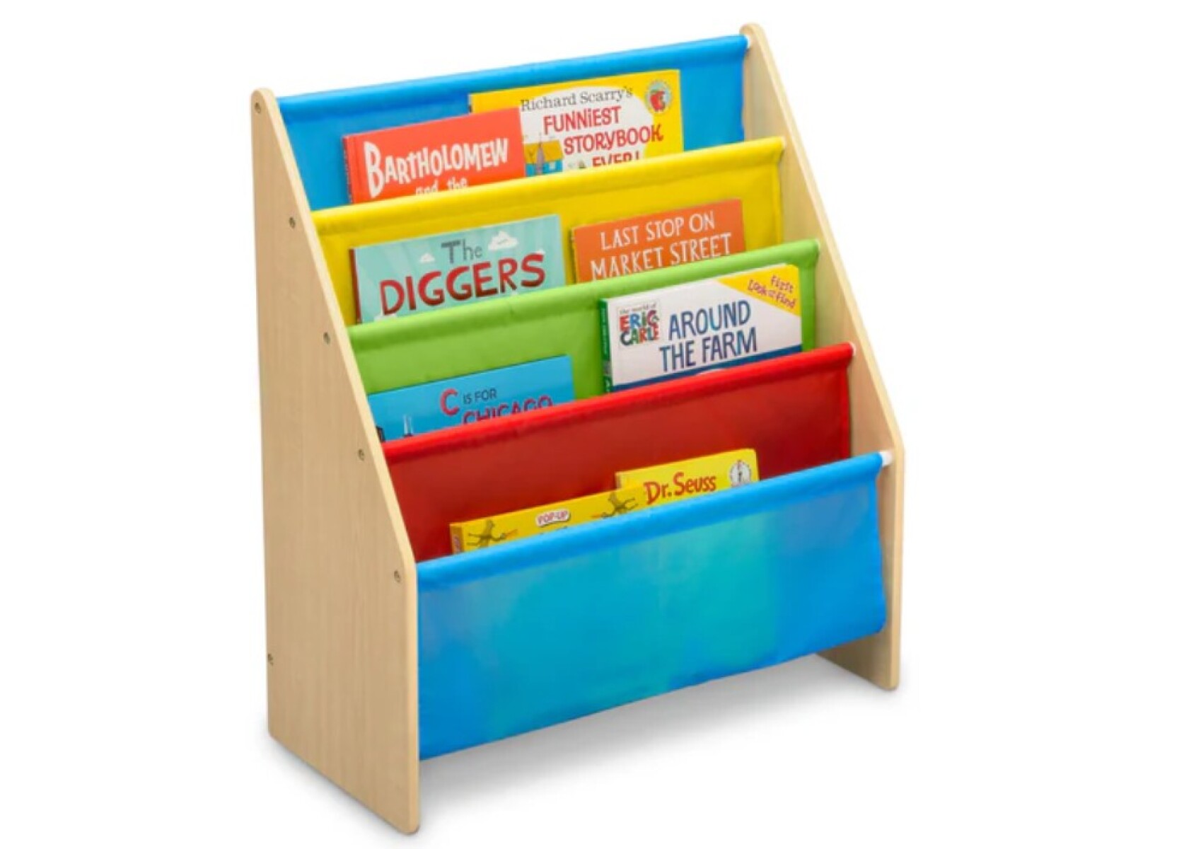 Biblioteca/rack para libros multicolor 