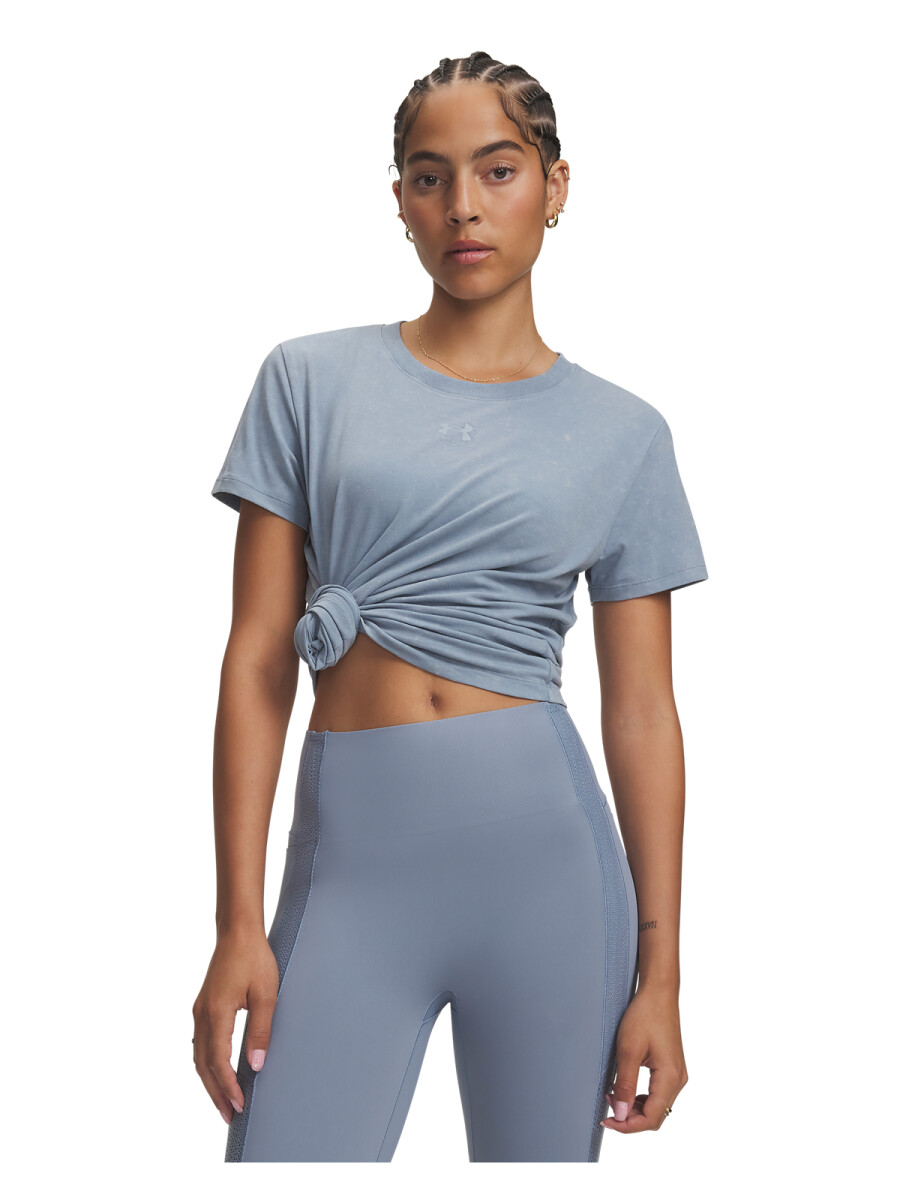 Remera UA Rival Cotton Wash SS Mujer 6013562-448 - Azul 