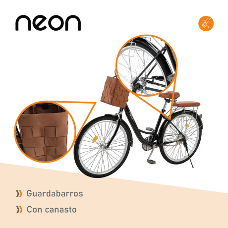 Bicicleta Urbana Rodado 26 con Canasto Vintage Negro