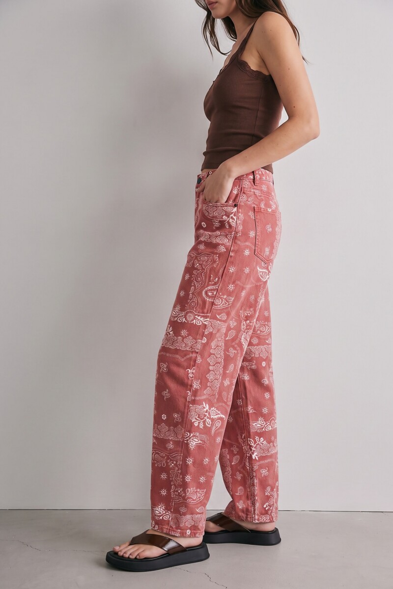 Jean Barrel Baggy Rojo