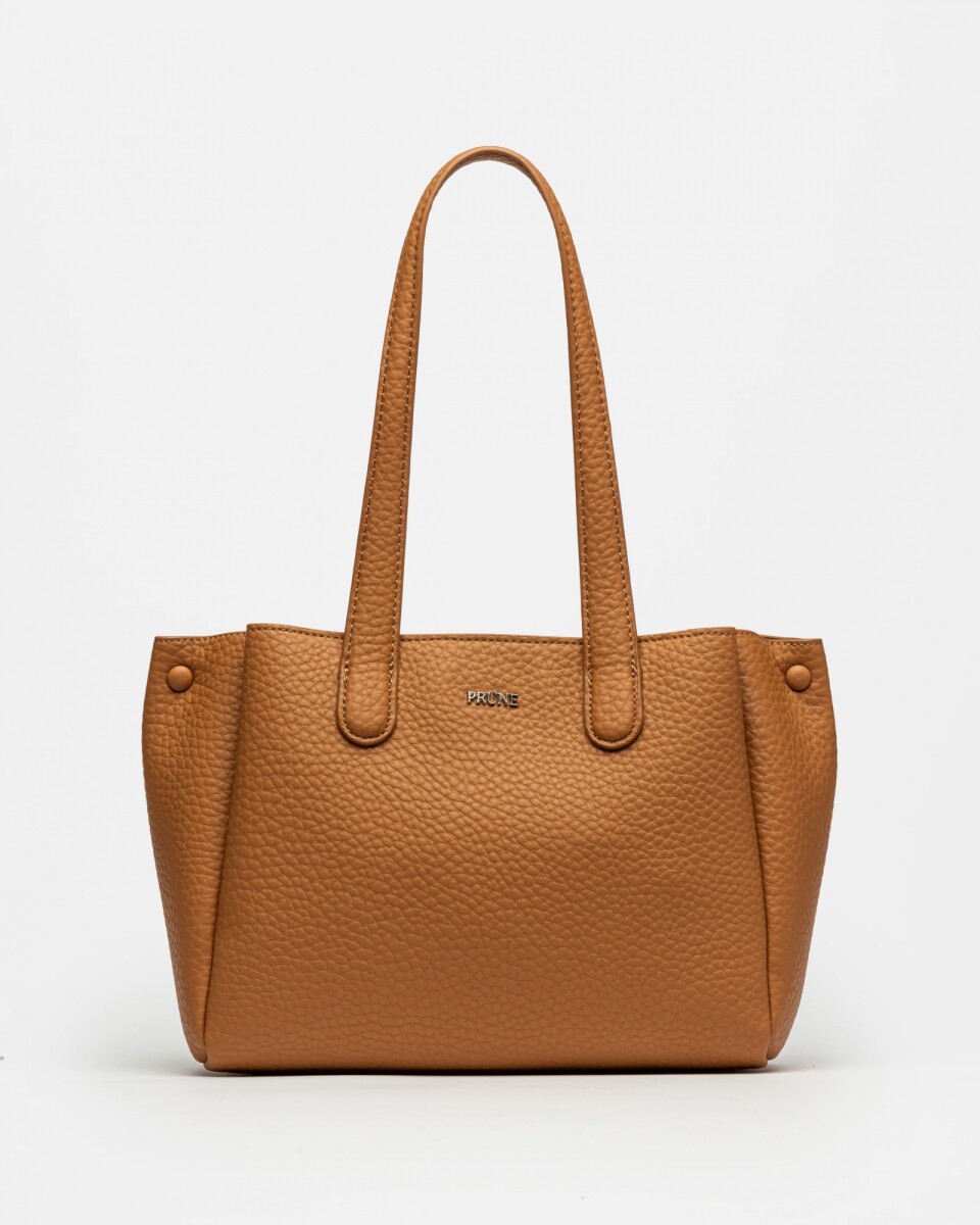 Cartera Al Hombro Erin En Efecto Cuero Graneado - Cuoio 