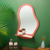 Espejo decorativo con estante Rosa