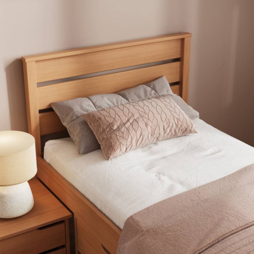 Respaldo 1 Plaza Madera maciza - Funcional Marrón