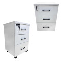 Cajonera con llave 3 Cajones Blanco
