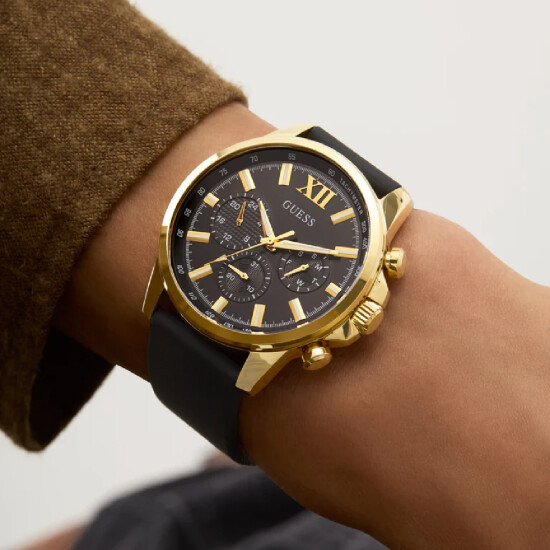 Reloj GUESS WALKER Silicona Negro Esfera 44mm 0