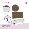 Rack TV mueble Lumax + panel rústico con estantes 55” Blanco/Marron