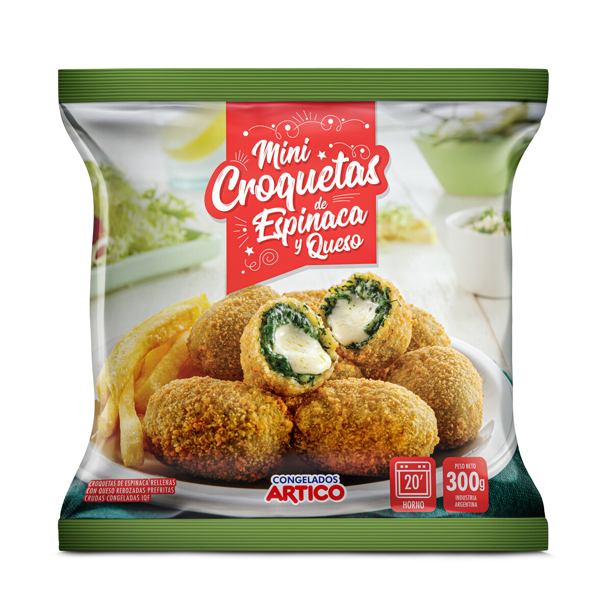 Mini Croquetas De Espinaca Y Queso - 300 Grs 