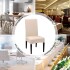 Funda Para Silla Comedor Cubre Asiento Elastizada Y Lavable Variante Color Beige