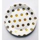 Plato Blanco con Lunares Dorados Plato Blanco con Lunares Dorados