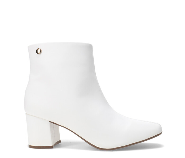 Bota HOLY con taco mediano White