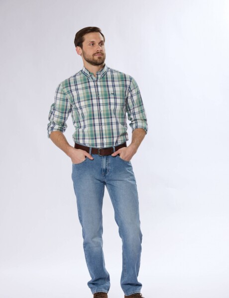 PANTALÓN DE JEAN CLÁSICO Azul claro