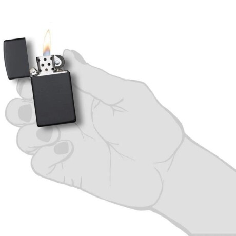 Encendedor Zippo Slim Black Matte - 1618 Encendedor Zippo Slim Black Matte - 1618