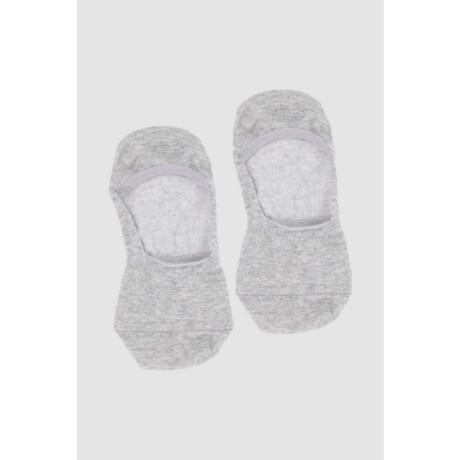 Medias invisibles algodón lisas Gris melange