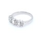 Anillo en platino con brillantes baguette y redondos Anillo en platino con brillantes baguette y redondos