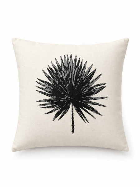 FUNDA ALMOHADON LILLE BOTANIC NEGRO