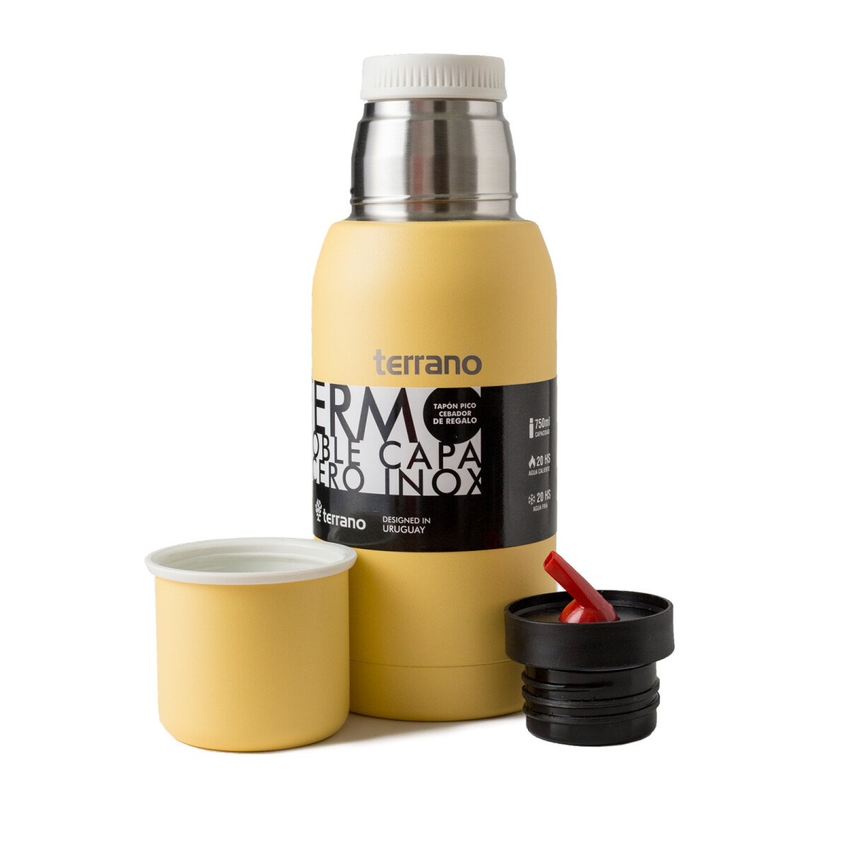 Termo Premium 750mL. - Amarillo Pastel 