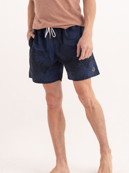 Short de baño estampado Tropical Azul