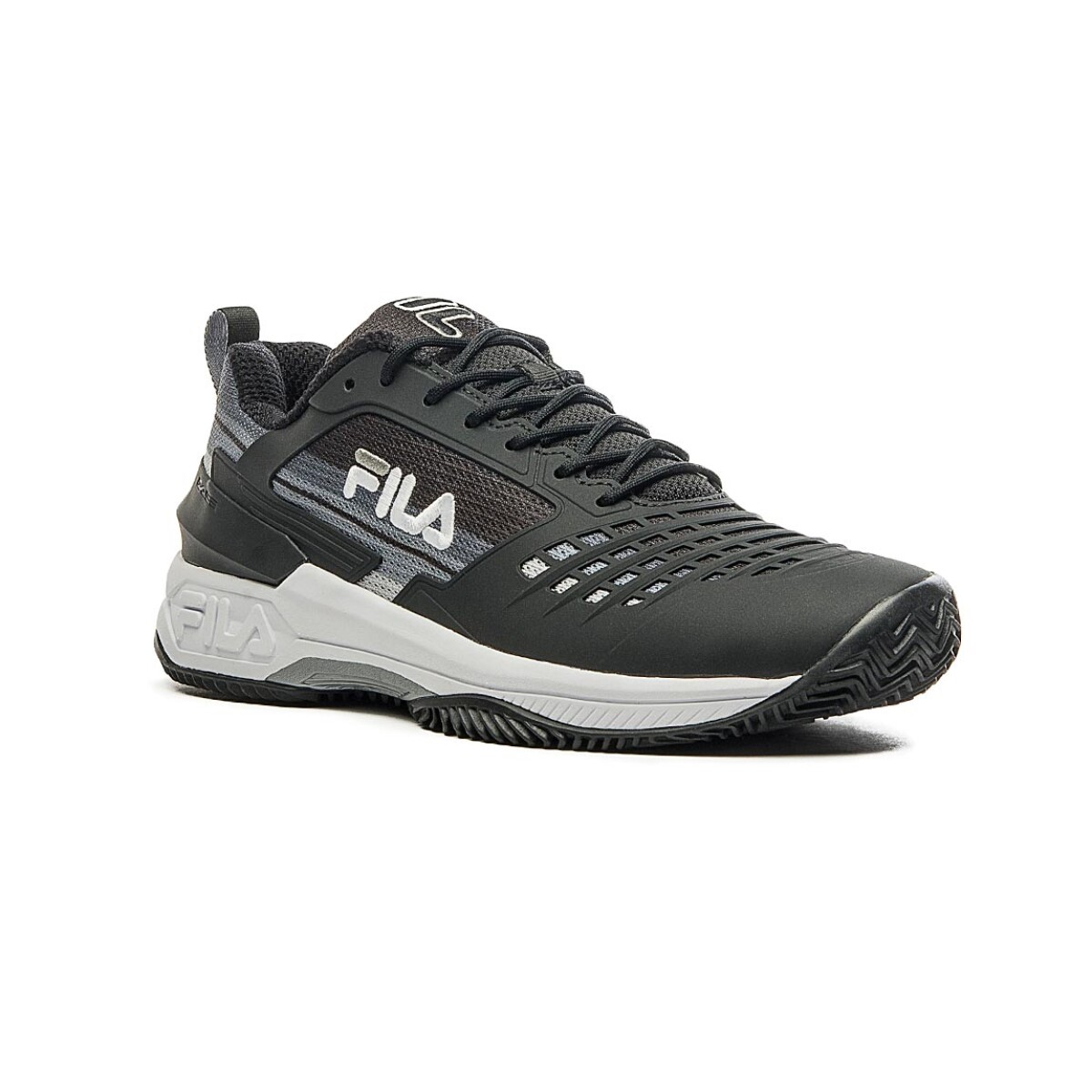 Fila zapatilla axilus ace 2.0 clay masculino negro/blanco/cinza - Negro-Blanco 