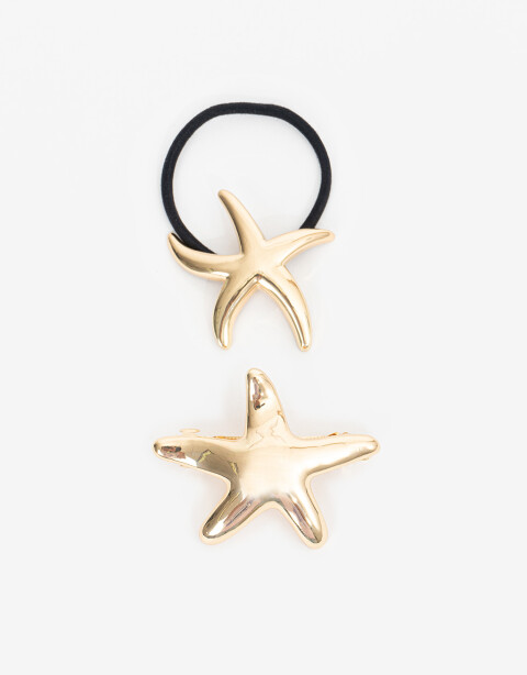 Accesorios Pelo Set Varios Set De Hebilla Francesa Y Gomita Cuff - Dorado