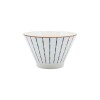 BOWL CERAMICA BLANCO C/RAYAS AZUL 12.5X7CM Unica
