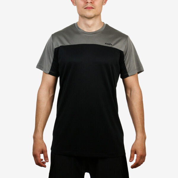 Diadora Hombre T-shirt - Black-grey Negro-gris